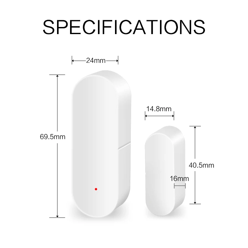 Tuya Smart Zigbee Door Sensor Smart Home Open Close Detector Smartlife App Control Notification Compatible with Alexa Google