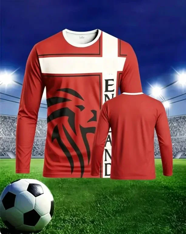 2026 Men's Fashion Sport Long-Sleeve Daily Street-Appropriate Durable 3D Printable T-Shirt