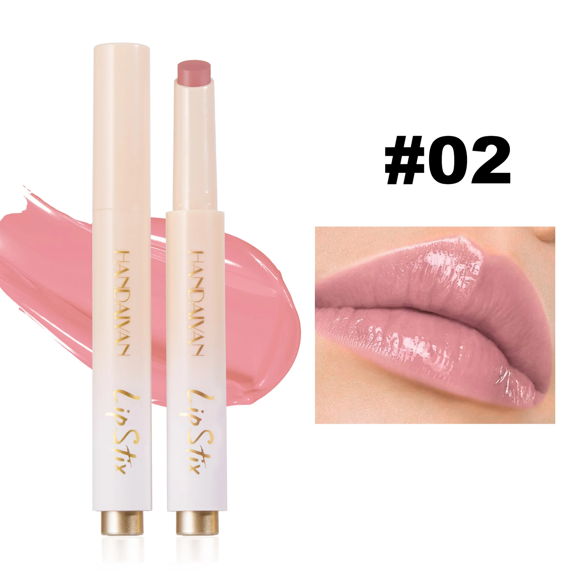 Langdurige Hydraterende Getinte Lip Stix Knooplippen Matte Lippenstift Verzacht Onmiddellijk Droge Lippen, Gladde Liplijnen, 1.8G