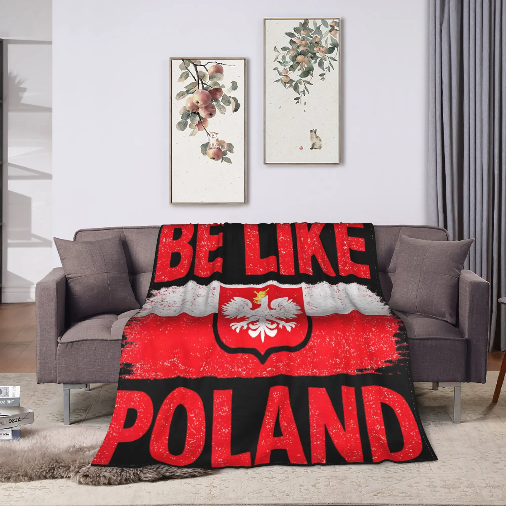 Be Like Poland Polska Polish Flag Blanket Quality Warm Soft  Throw Blanket Winter Kids Adult Couch Chair Fluffy Bedspread