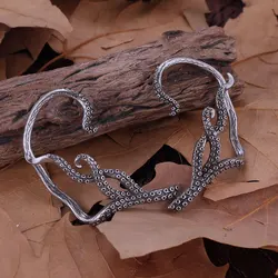 Stainless Steel Imitation Octopus Foot Clip Earring Fashion Women Personality Non-piercing Elf Ear Cuff Jewelry Wedding Gift