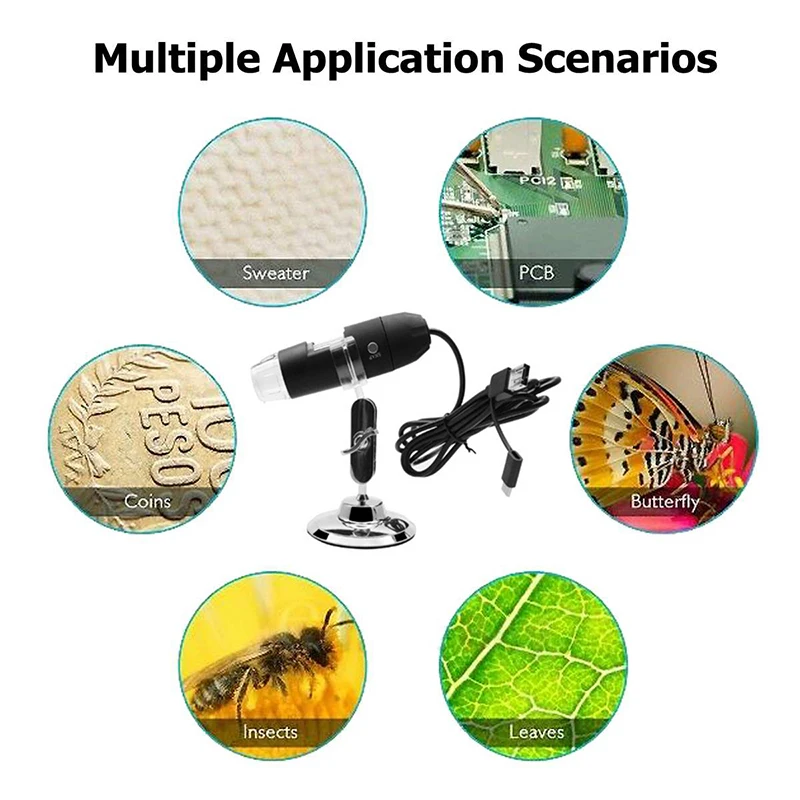 1000X 3 IN 1 HD Handheld Microscope WIFI 1080P Digital Microscope Magnifier Camera With Bracket for Android iPhone iPad Computer