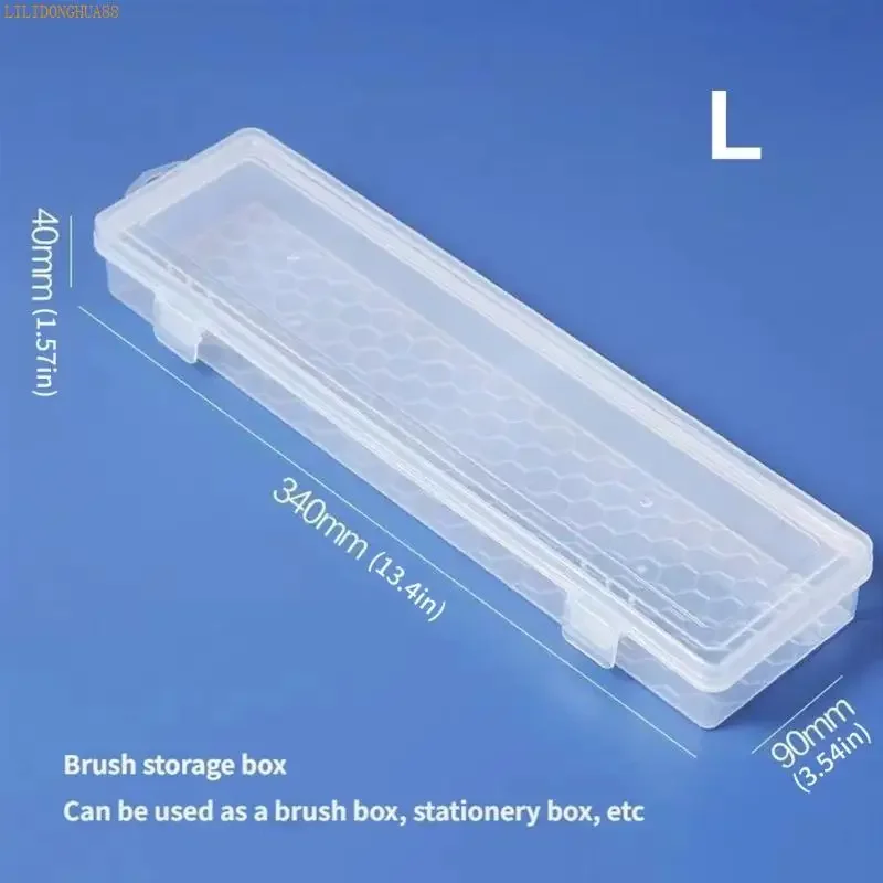 K1AE Clear Travel Water Color Pens Brush Holder Dustproof Plastic Storage Case