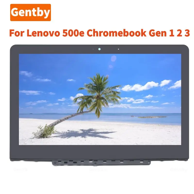 Free Shipping 11.6-inch For Lenovo 500E Chromebook Gen 2  LCD Screen Touch Screen Display Assembly With Beze 5D10T79593