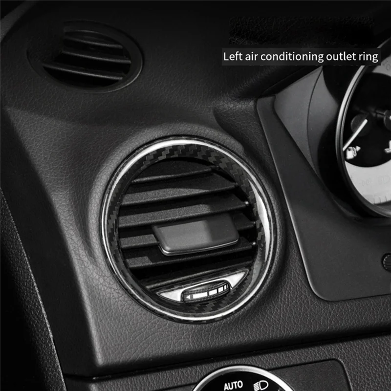 

CJSD-Car Interior Carbon Fiber Air Vent Panel Trim For Fiat 500 Abarth 2012-2019 Accessories Air Vent Decorative Frame
