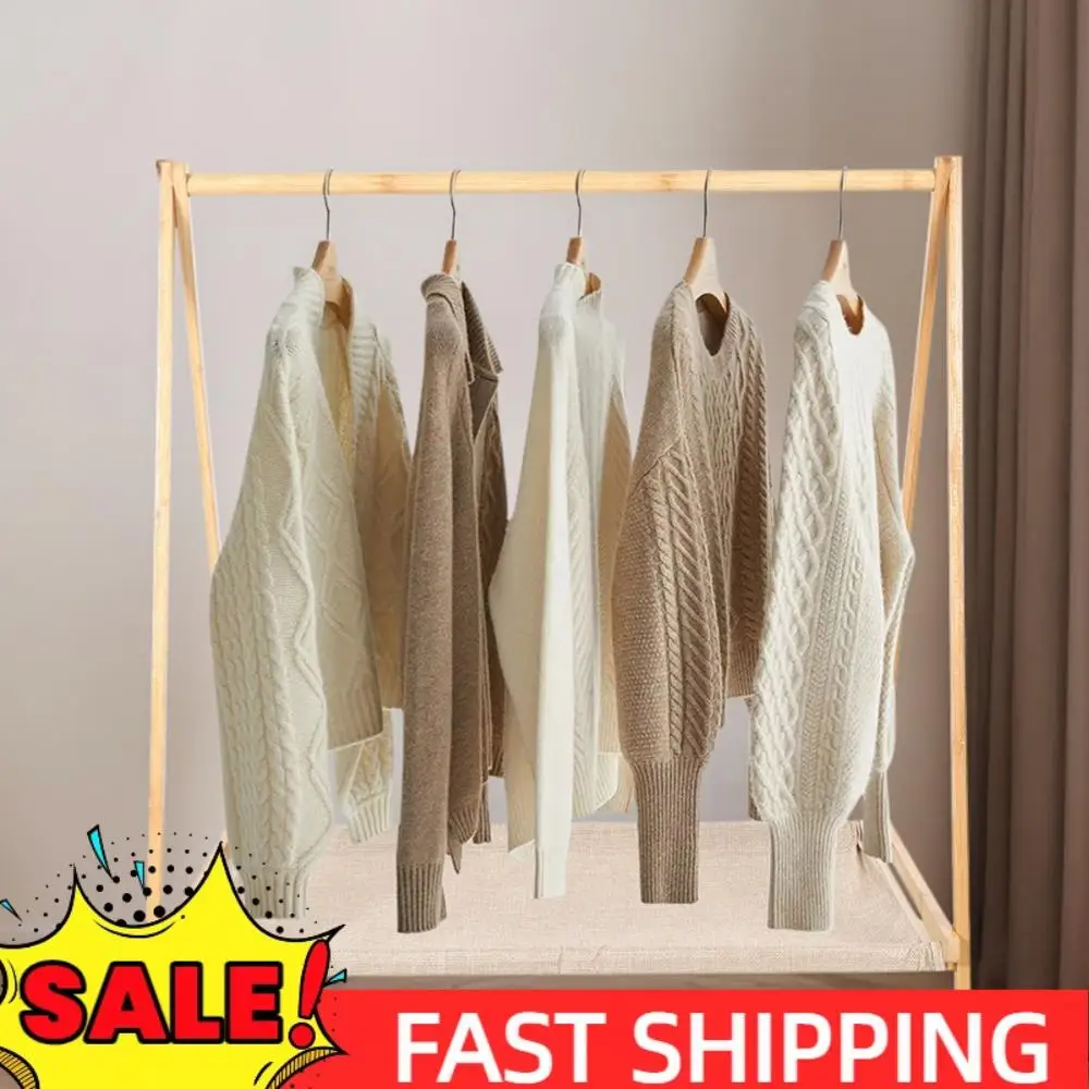 Wood Clothes Rack Portable Clothing Rack Wardrobe Storage Rack Clothing Storage Organizer Shelves For Entryway and Bed Room