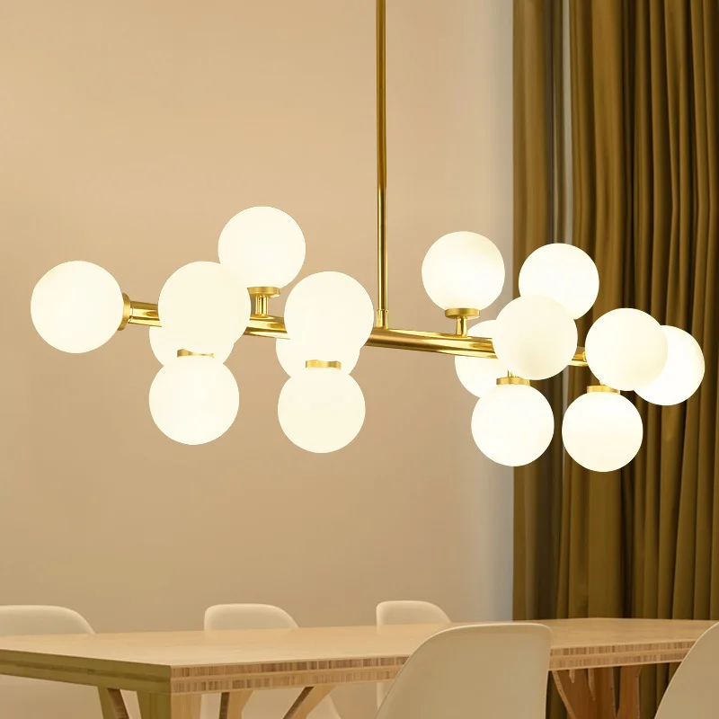 

Modern LED Chandelier 16/25 Heads Gold/Black chandelier round clear white glass hanging lamp for Living Room Dining Room