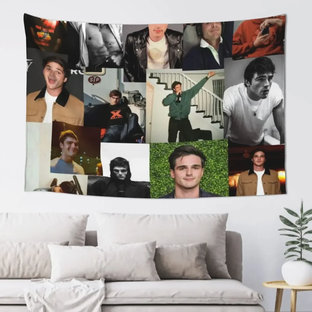 

Jacob Elordi pic collage Tapestry Aesthetic Room Decors Decoration For Home Kawaii Room Decor Tapestry