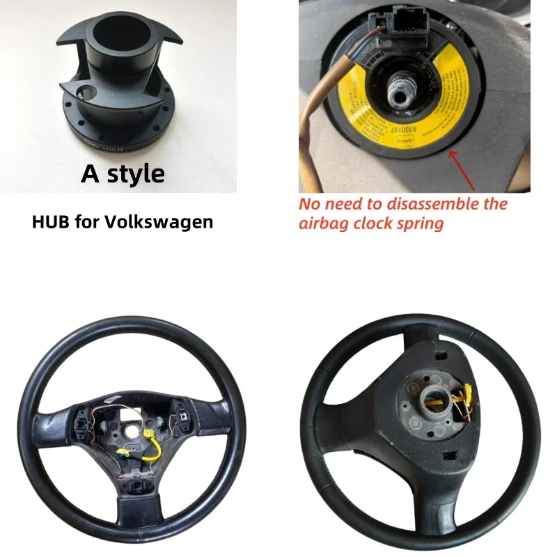 Aluminum alloy Hub Steering Wheel Adapter Boss Kit For Volkswagen Golf Mk2 Polo Beetle Jetta Santana Quick Release accessory