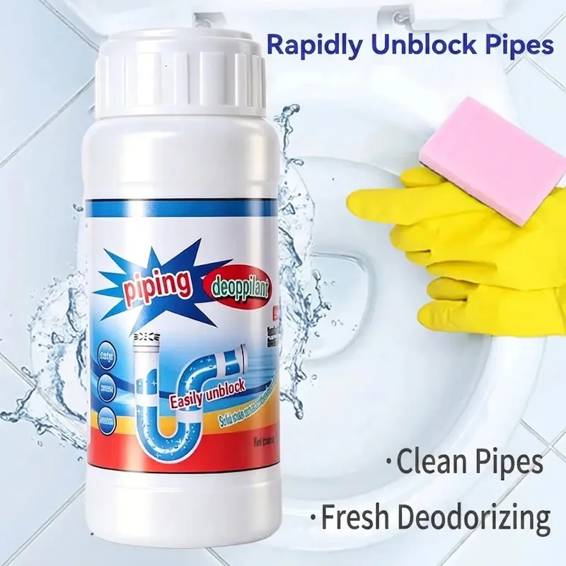 Powerful Drain Cleaner Powder Fast Foaming Pipe Dredge Agent for Kitchen Toilet Sewer Hair Grease Dissolve Clog Remover