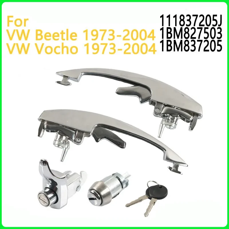 

OEM 111837205J 1BM827503 1BM837205 левая и правая внешние дверные ручки с 2 ключами для VW Beetle VW Vocho 1973-2004 гг.