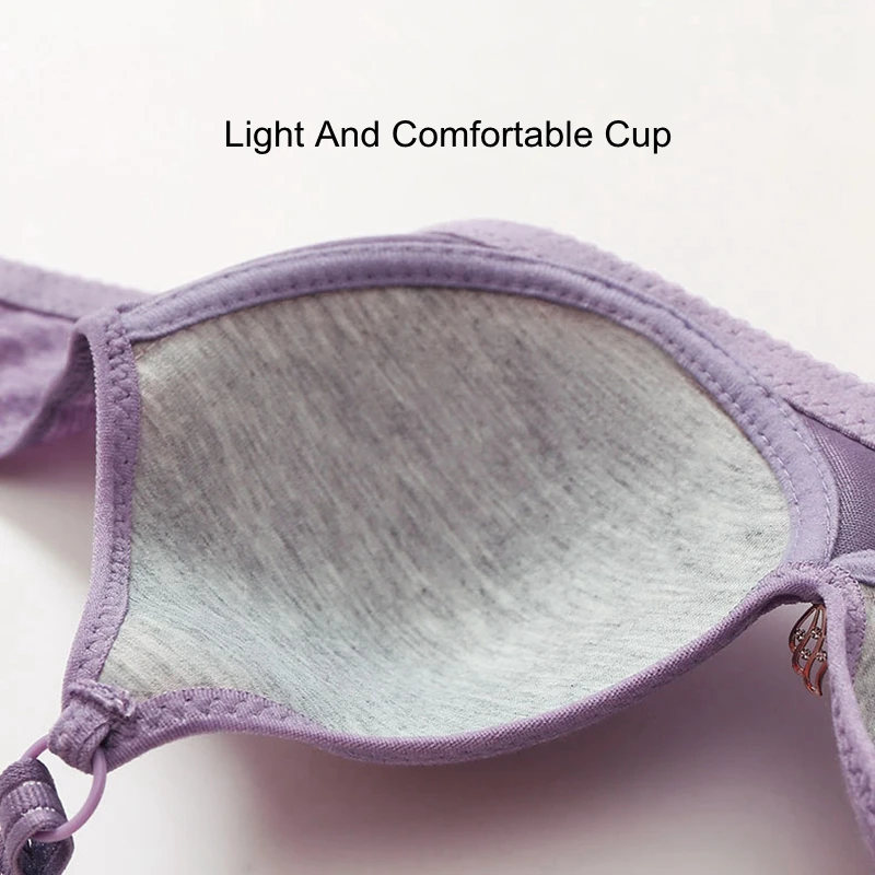 B Cup Comfortable Bra Sexy Push Up Women's Underwear Thin Cup Bralette Without Steel Ring Brassiere Soft Fit Top Cotton Lingerie