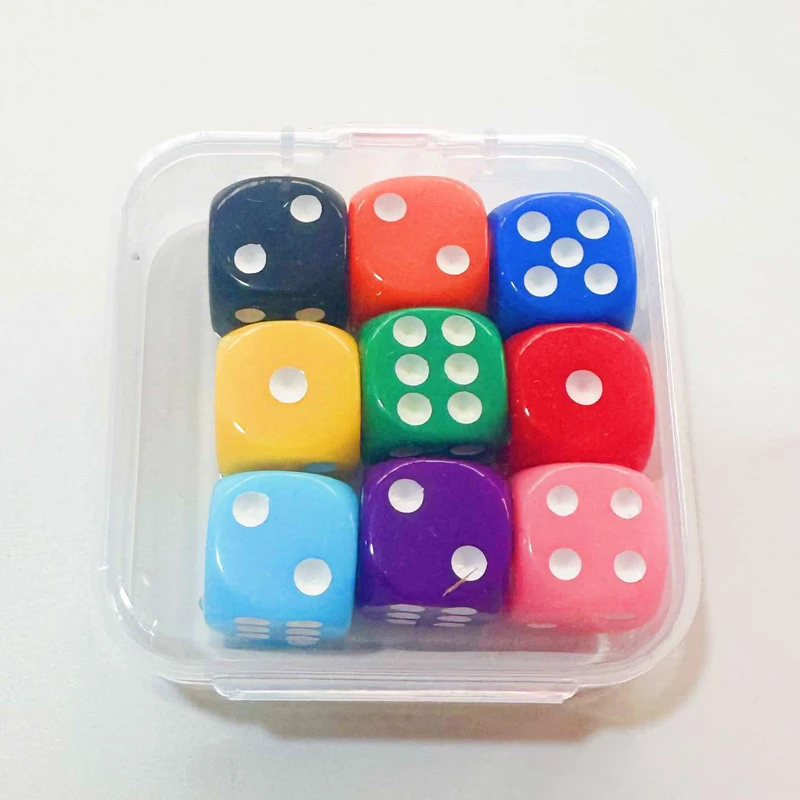 Classic 9PCS Dice in a Box Flip Numbers Board Games Accessories For Adults & Teenager Family Classroom Home Bar Entertainment