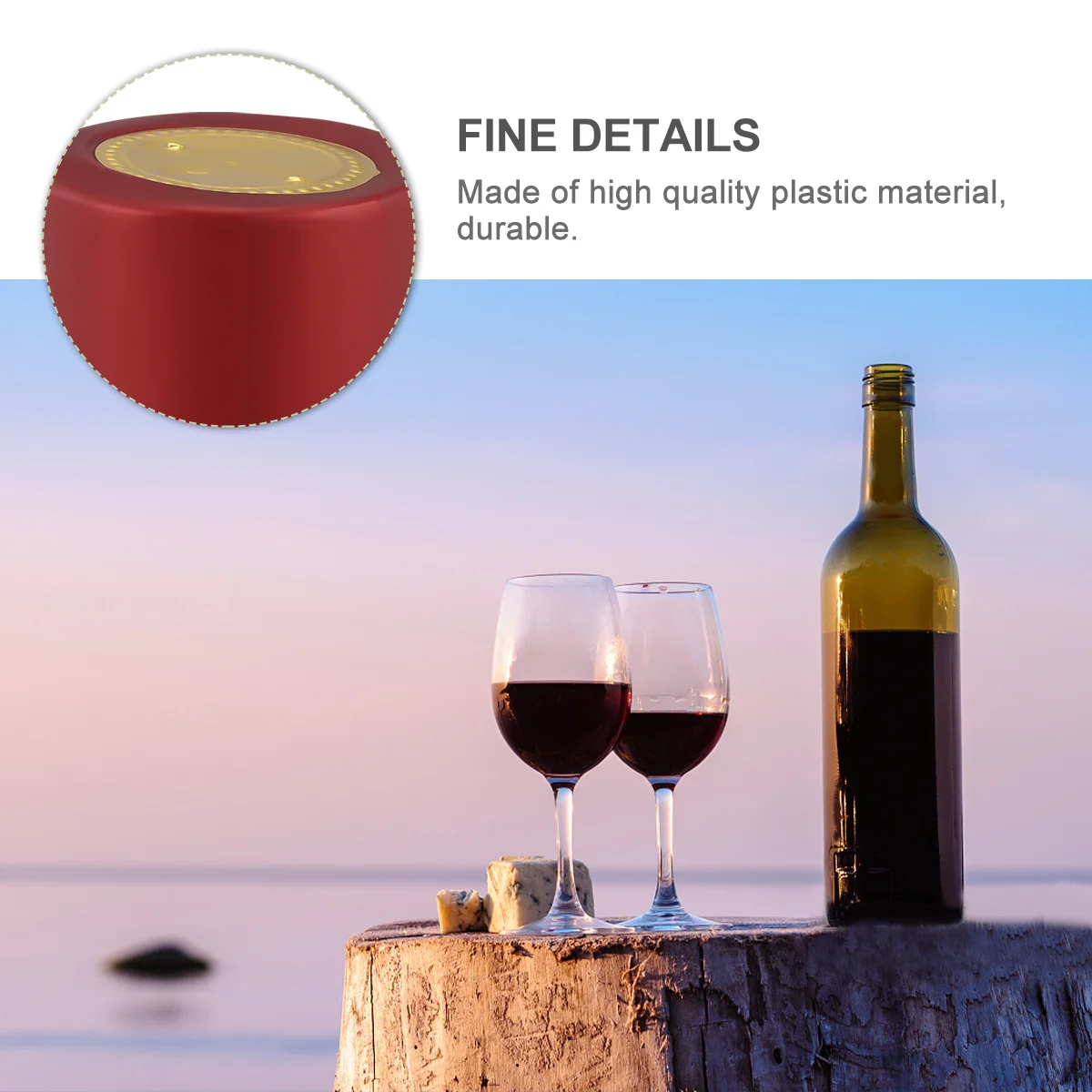 

100Pcs Red Wine Bottle Seal Cover Heat Shrink Capsule Wine Bottle Top Shrinkable Cap for Bar Use Heat Shrink Cap