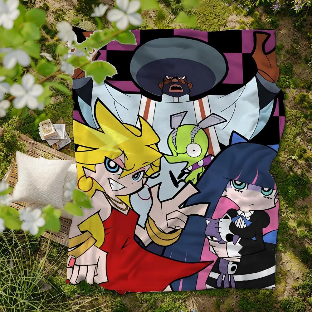 anime P-Stocking Sisters Throw Soft Flannel Blanket for Bed Bedroom Sofa Picnic Throw Skin-friendly Breathable Gift Cover