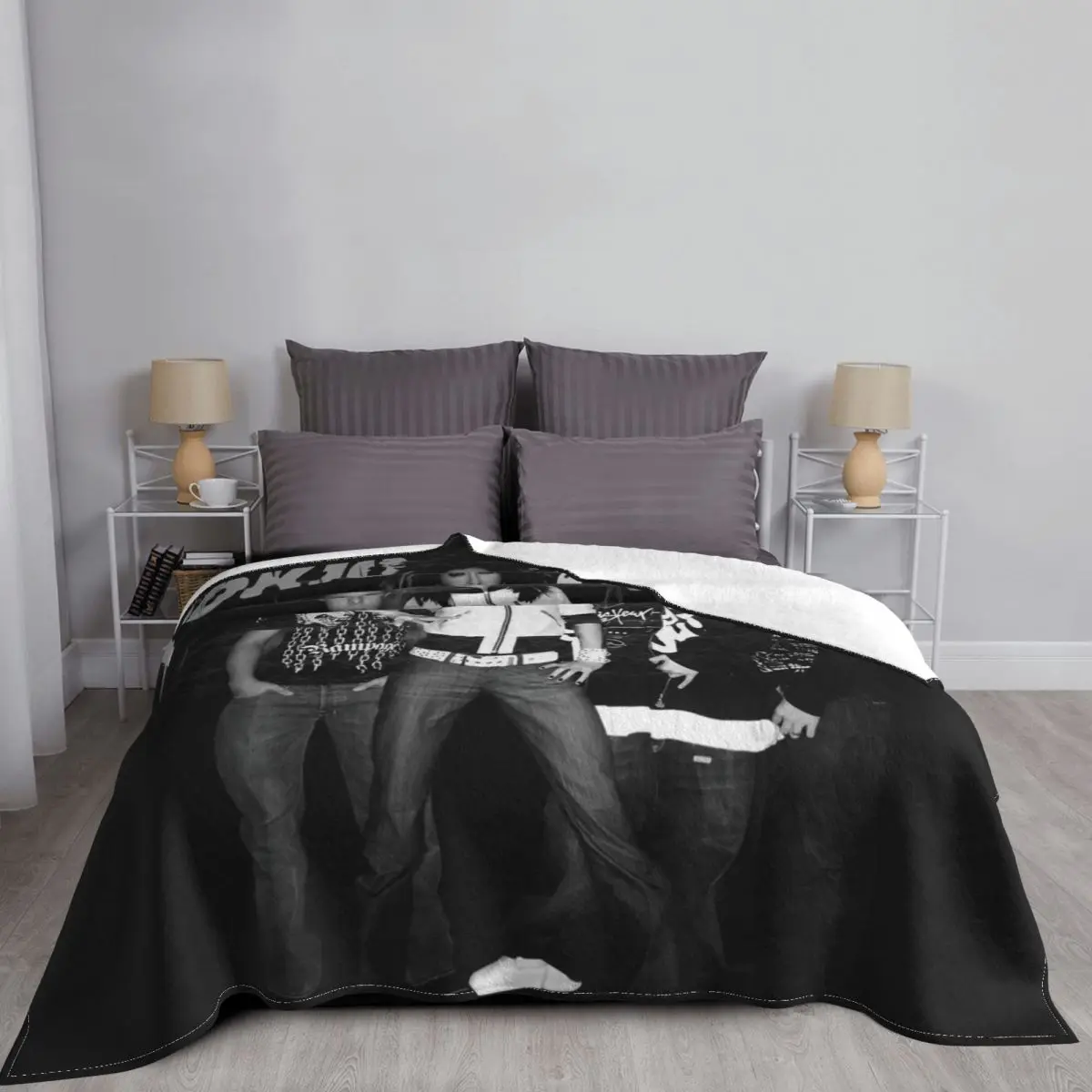 Tokio Hotel Band Blanket Fleece Spring/Autumn Breathable Soft Throw Blankets for Home Office Rug Piece