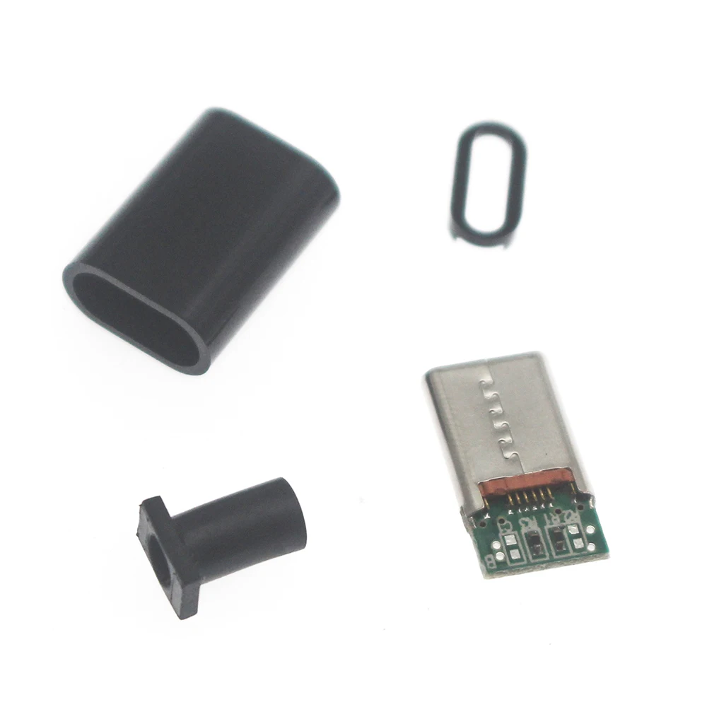 2/5/10/50pcs Type C usb3.1 fast charging data 5A high current Jack Tail Male Plug Electric Terminals welding DIY accessories