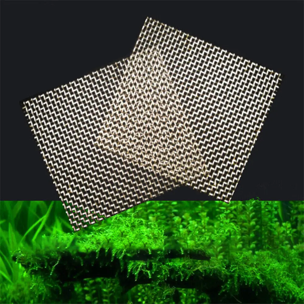 5Pcs Aquarium Fish Tank Iron Wire Mesh Plants Moss Net DIY Landscaping Planting