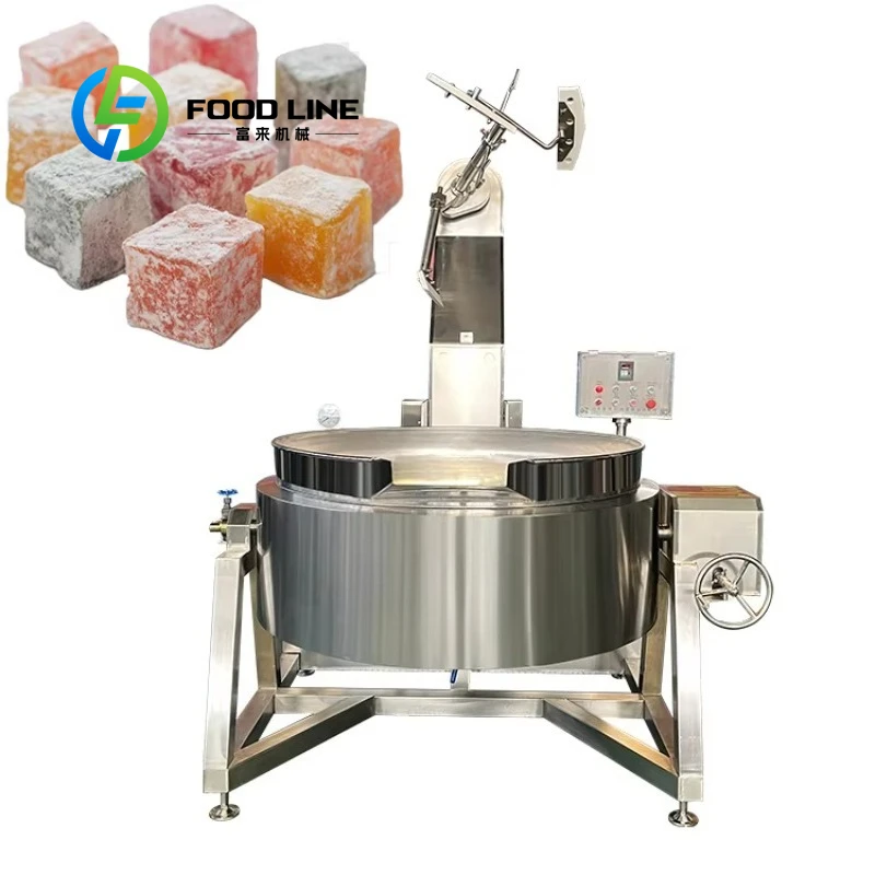 Industrial Paste Processing Mixer  Automatic Steam Planetary Cooking Pot with Agitator Customized
