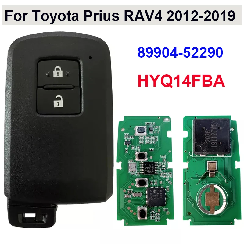 

CN007296 Auto Smart Card Key For Toyota Prius RAV4 2012-2019 Remote Control 312MHZ PN 89904-52290 HYQ14FBA G Board 0020 Keyless