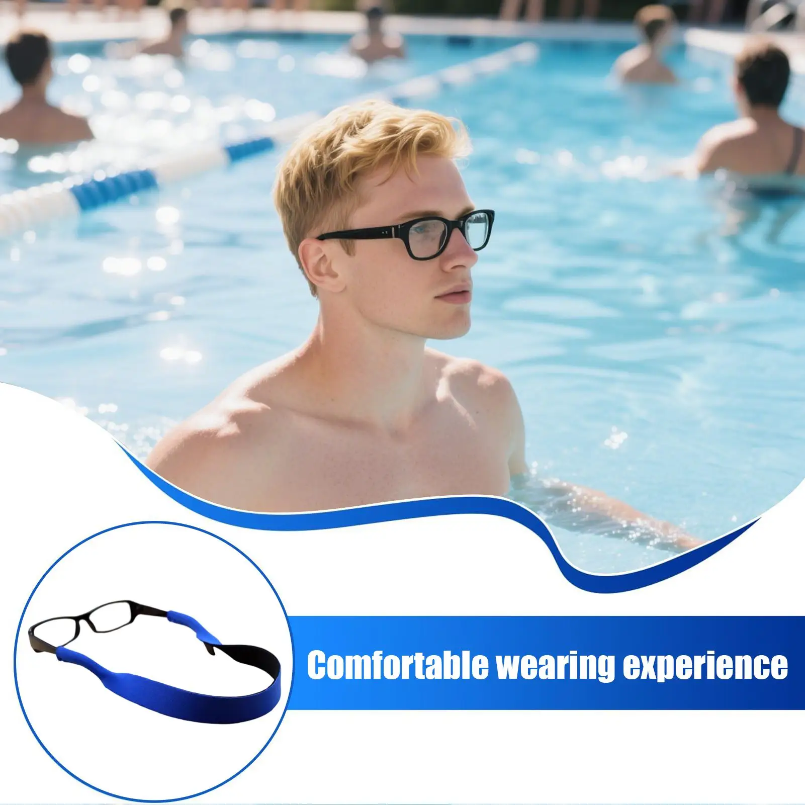

Strings For Glasses 6 Pieces Glasses String Holder For Sports Secure-Fit Pool Gadgets Adjustable Length Retainer For Travel