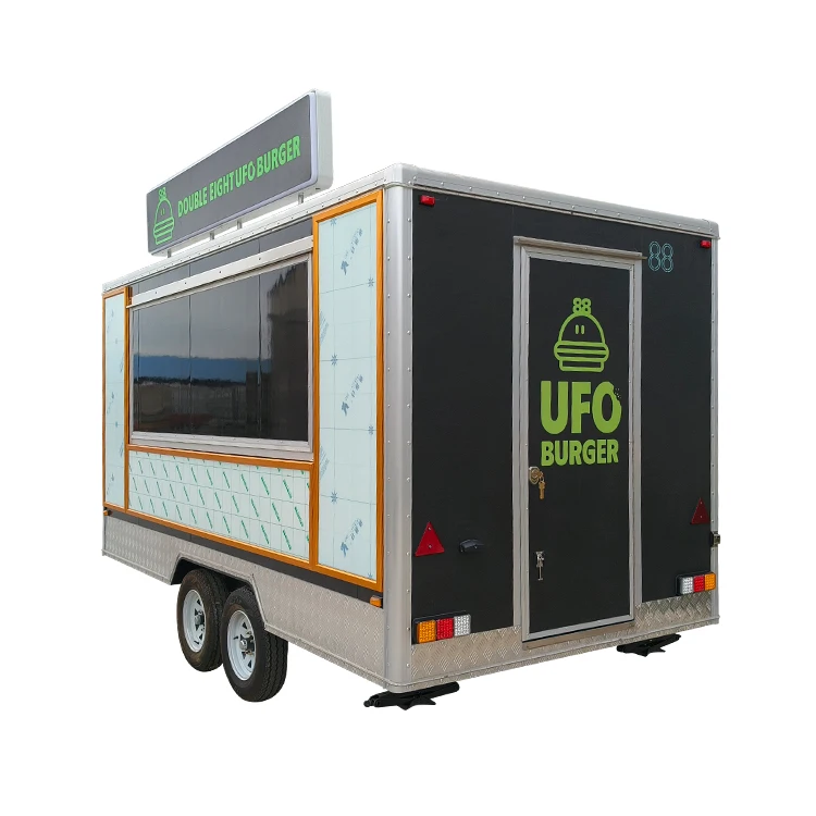 

Glory BBQ Custom Food Cart for Sale Mobile Pizza Burger Ice Cream Coffee Trailer for Fast Snack Hotdog Food Delivery