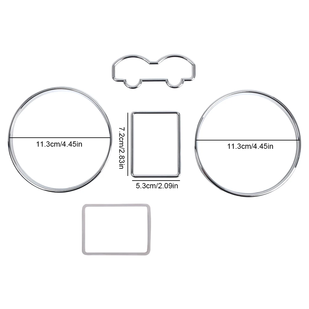 الكروم لوحة القيادة خواتم الاتصال الهاتفي الفضة عداد السرعة داش خواتم الحافة لشركة فولكس فاجن جولف MKIV 97-03 جيتا بورا MKIV 99-05