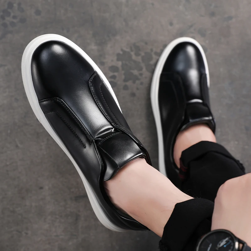 Four season casual men\'s board shoes Trendy and versatile minimalist style Leisure Business Office Outdoor quality shoes-46 New