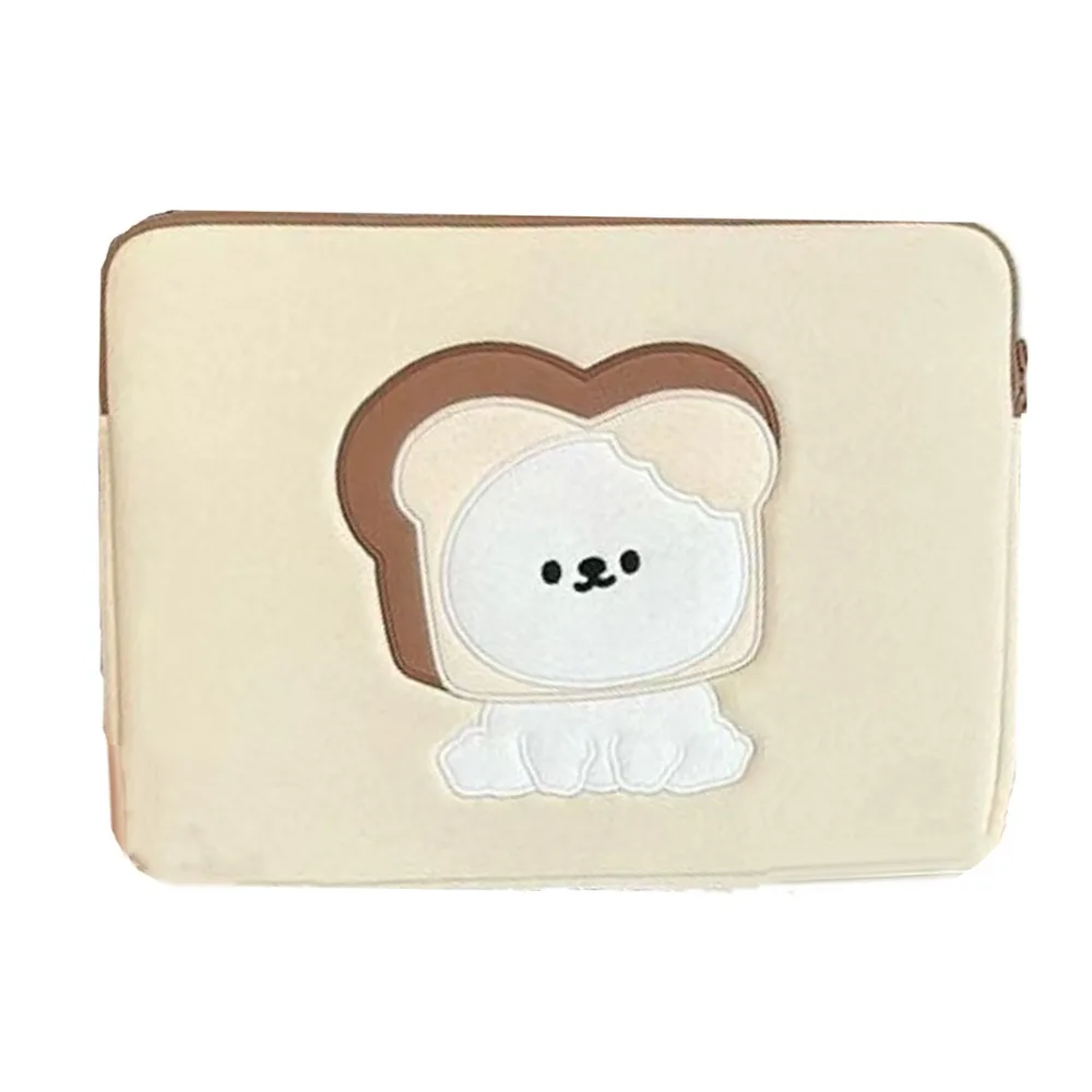

Tablet Cover Bags Bread Dog Cartoon Laptop Bag Sweet Kawaii Tablet Sleeve Bag Thin Cute Girl Computer Bag 11/14/15.6inch Laptop