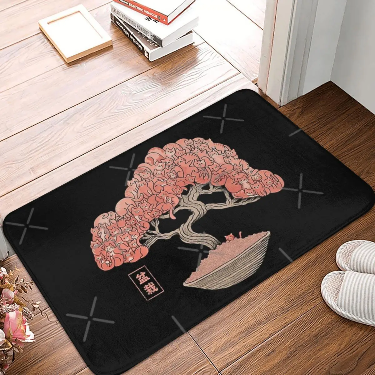 Bonsai Cat Tree Facecloth Non-Slip Floor Mat BedroomsThick And Comfortable, Durable Foot Mats