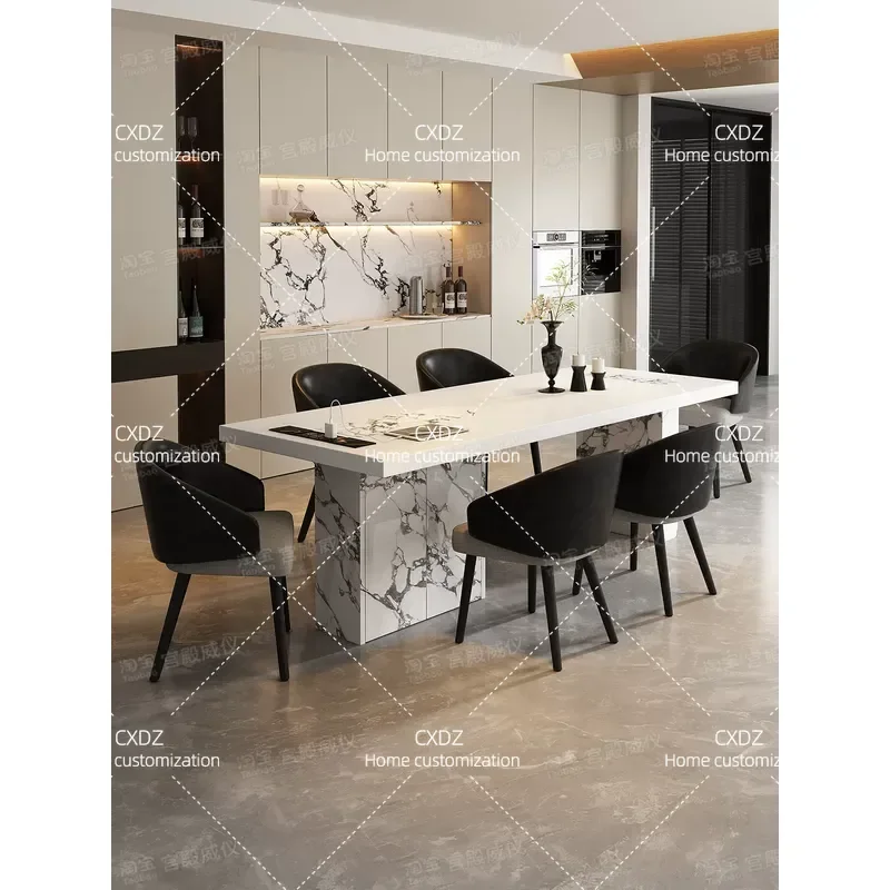 Rectangle Slate Dining Table Household Premium Minimalist Multifunctional High-end Dining Table