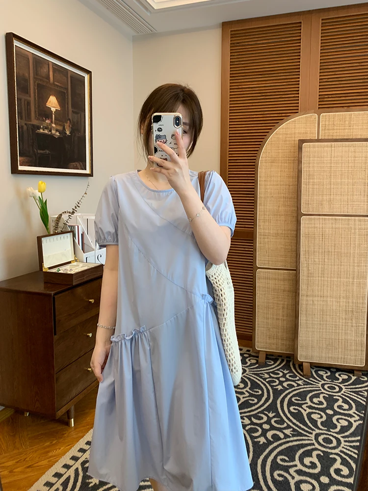 

Maixi Повседневная свободная женская одежда средней длины Dr Ele размера плюс, летняя юбка трапециевидной формы Bla Dr для похудения