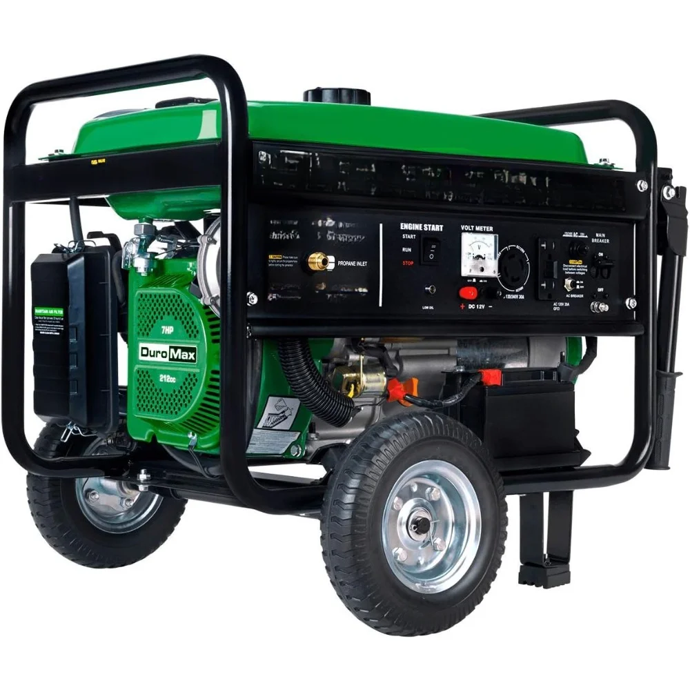 XP4850EH Generator-4850 Watt Gas  Start-Camping & RV Ready, 50 State Approved Dual Fuel Portable Generator, Green