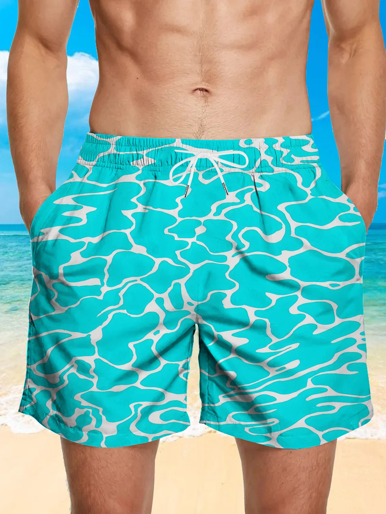 

Tropical Digital Printed Beach Pants Men Full Print Quick Dry Summer Short Pants