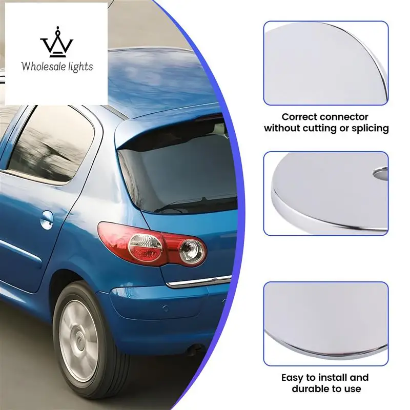 2x 1508c1 carro externo gás gasolina tanque bloqueio capa tampa do tanque de combustível para 206 207 citroen c2