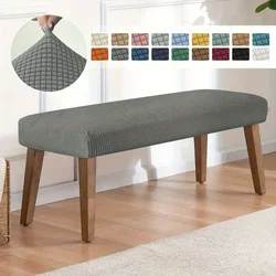 1pc Elastic Ottoman Cover Rectangle All-inclusive Stool Covers Solid Color Bench Seat Covers Anti-dirty Removable Home Decor