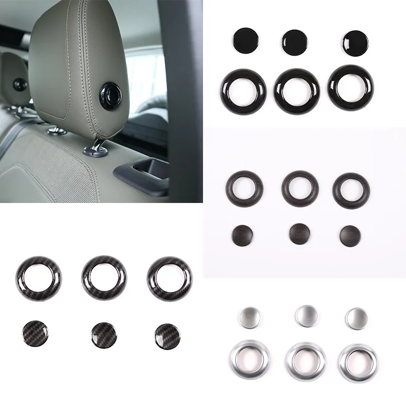 The rear seat headrest button is suitable For Land Rover Defender 20-23 ABS 6-piece set of automotive parts