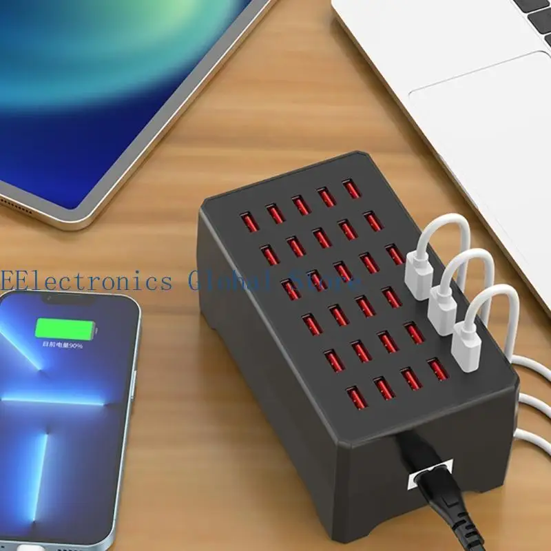 462B Multiple Ports USB 30-port Charging Hub Adapter with Safe Protections