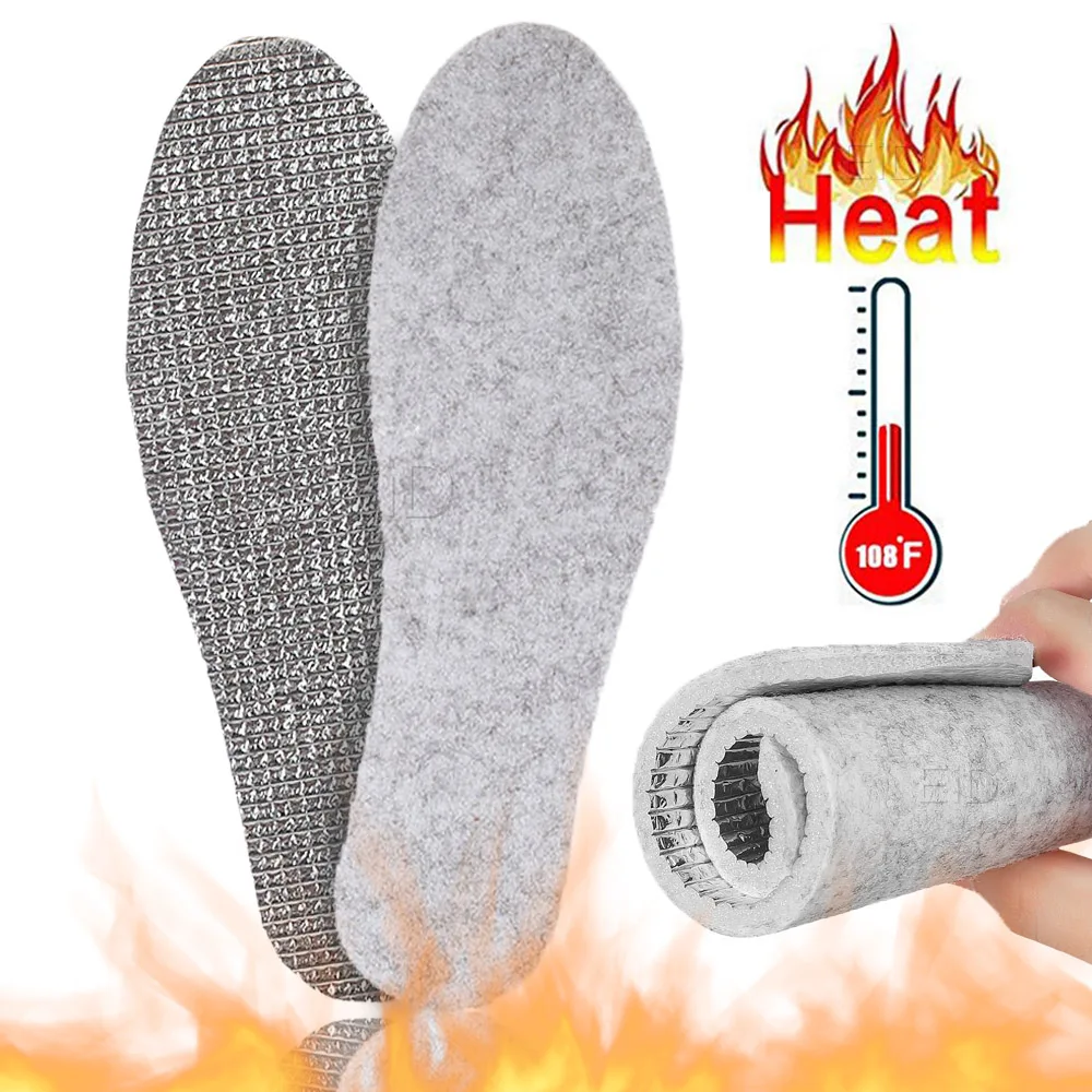 EiD Winter Tin foil Warm Insoles for Shoes Men Women Soft Shoes Pads Breathable Skin-friendly Cotton Keep Warm Thermal Insole