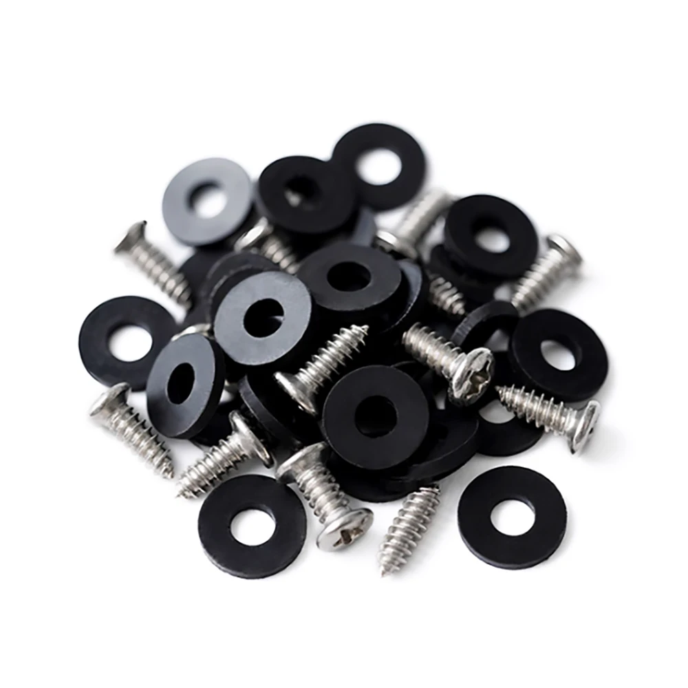M8 M8.5 M10 M14 PE Plastic Gaskets Black Flat Gaskets Shock-Absorbing Insulation Gaskets Sealing Accessories