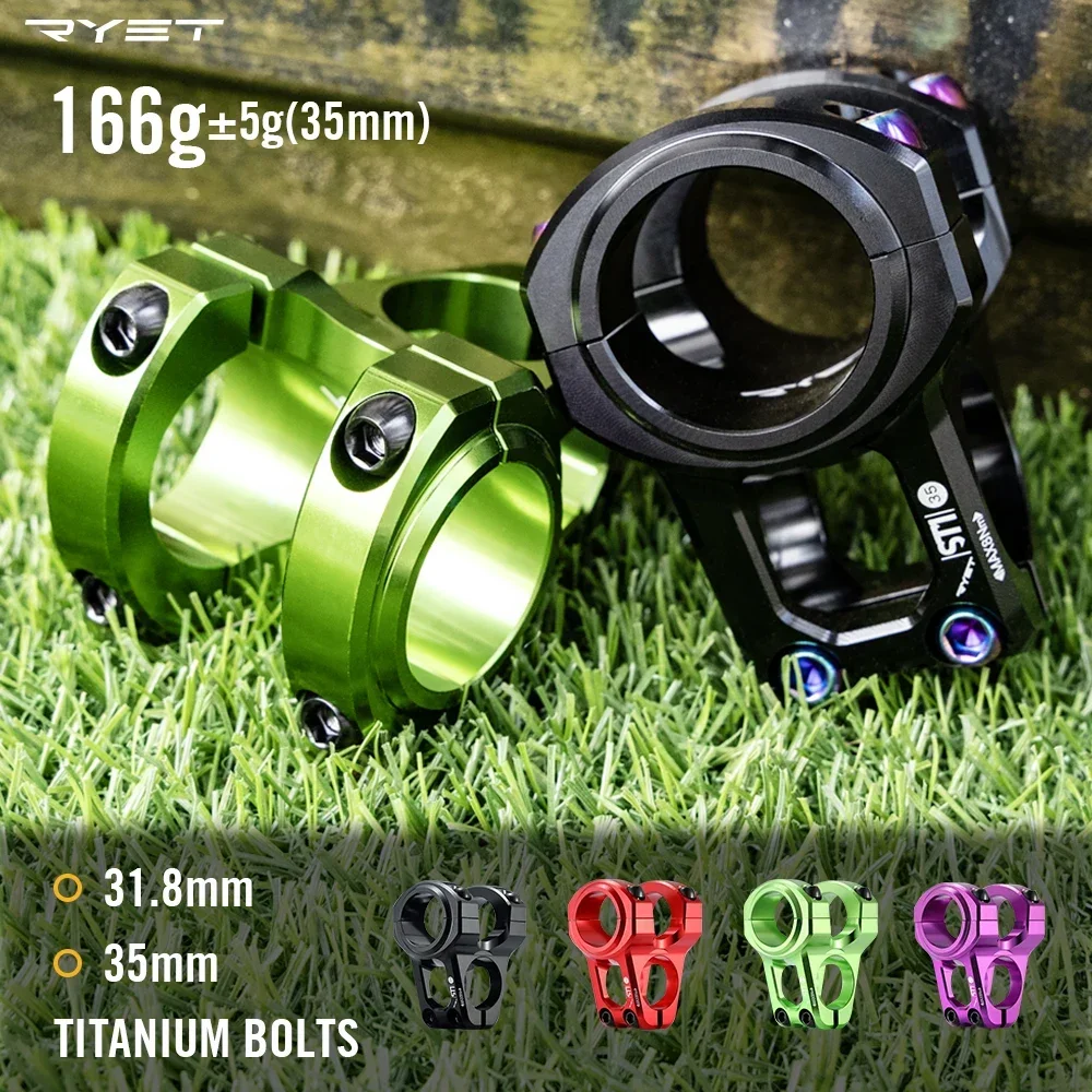 

Сверхлегкий вынос велосипеда RYET, держатель для горного и дорожного велосипеда, 31,8 мм, 35 мм, вынос руля велосипеда, аксессуары для гонок и велоспорта