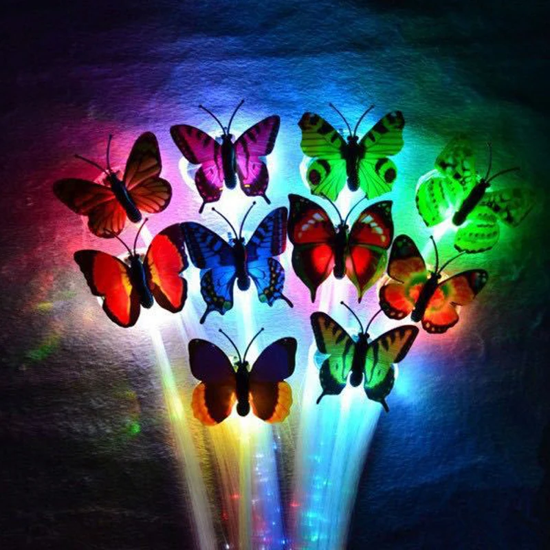 Led Hair Braid Cip Bar New Year Masquerade Birthday Dance Party Favors Butterfly Light Braids Hair Accessories Girls Gifts