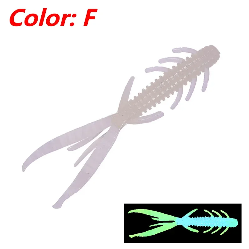 5 Pcs 7.2cm 1.8g Shrimp Larva Soft Bait Worm Smell Fishy Silicone Jigs Wobblers Fishing Lures for Bass Carp Artificial Swimbait image 6