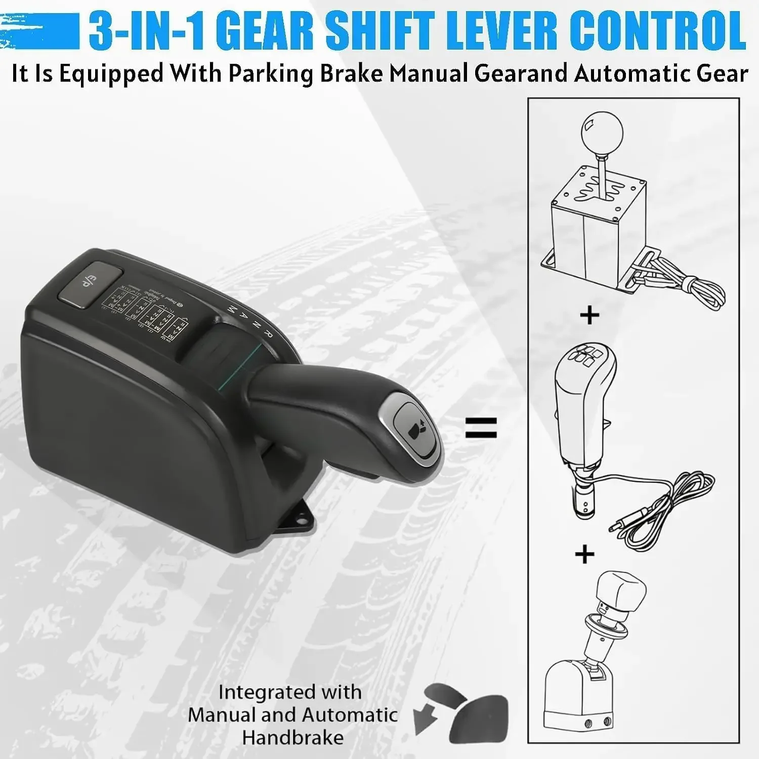 3-in-1 Handbrake&Automatic&Manual Transmission Gear Shift for PC USB for ETS 2 European/American Truck SIM Racing ATS CTS Fit