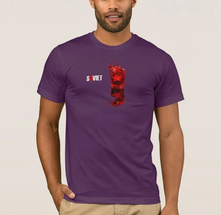 Soviet Red Star T-Shirt 100% Cotton O-Neck Summer Short Sleeve Casual Mens T-shirt Size S-3XL