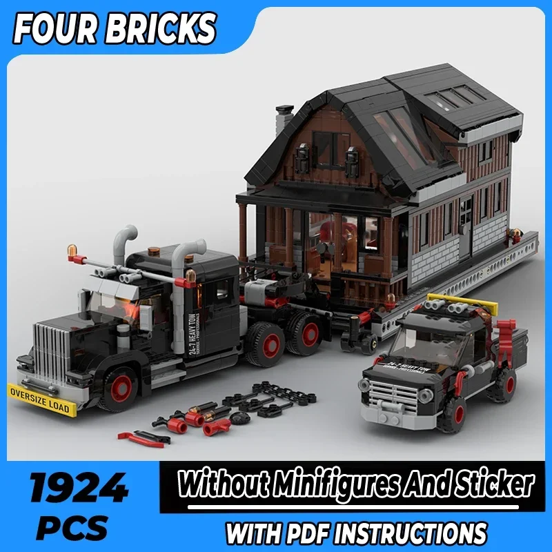 

Moc Building Bricks Street View Model Heavy Truck Transport Technology Modular Blocks Gifts Toys For Children DIY Sets Assembly