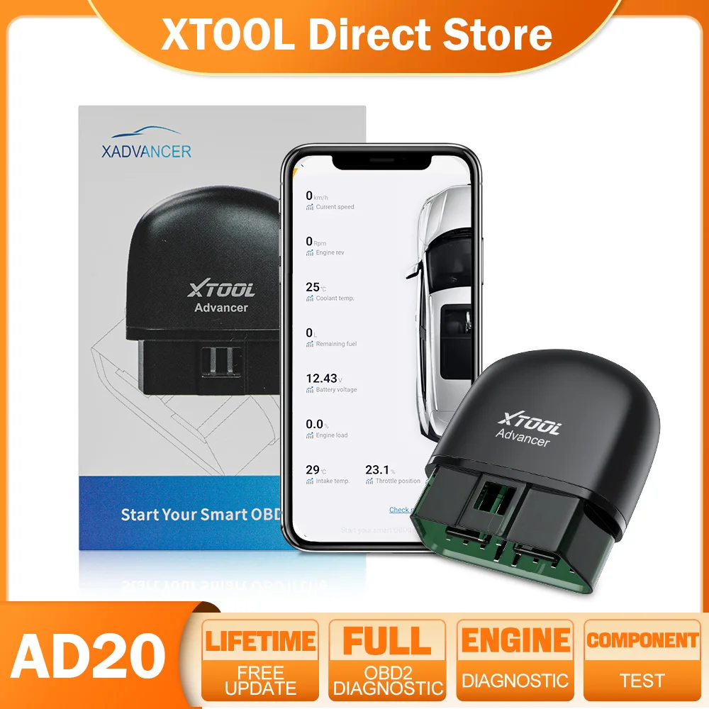 

XTOOL AD20 OBD2 Scanner Live Data Car Diagnostic Tools Fault Code Reader Automotive Scan Check Engine Light Lifetime Free Update