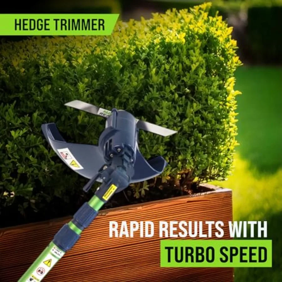 4in1コードレス軽量ガーデンツール：効率的な庭の手入れに最適なヘッジトリマー、リーフブロワー、エアブルーム、ポールソー、ウィードワッカー