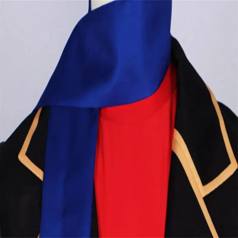 متوفر في المخزون Undertale Error Sans أزياء تنكرية للبالغين زي مدرسي أسود وسراويل مع وشاح أزرق ملكي بدلة الهالوين