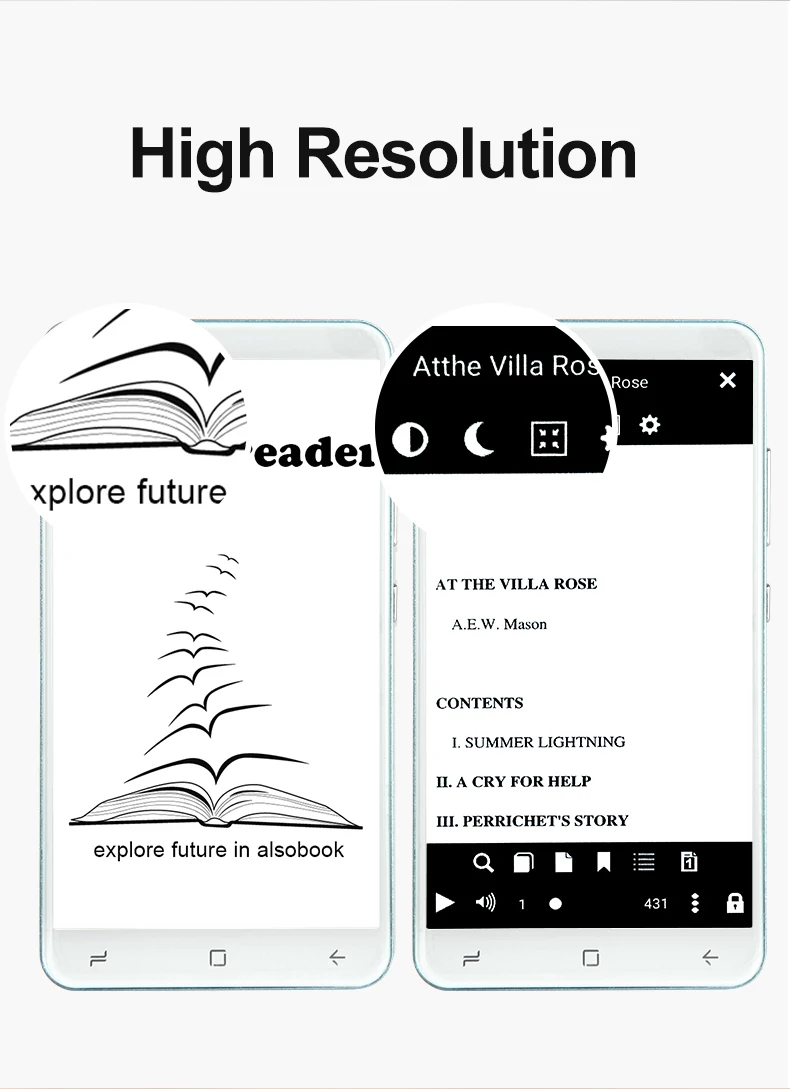 قارئ الكتب الإلكترونية مقاس 5 بوصات مع مكبر صوت مدمج وكاميرا 5 متر للتعلم اللامنهجي وقارئ PDF الصوتي والفيديو المحمول